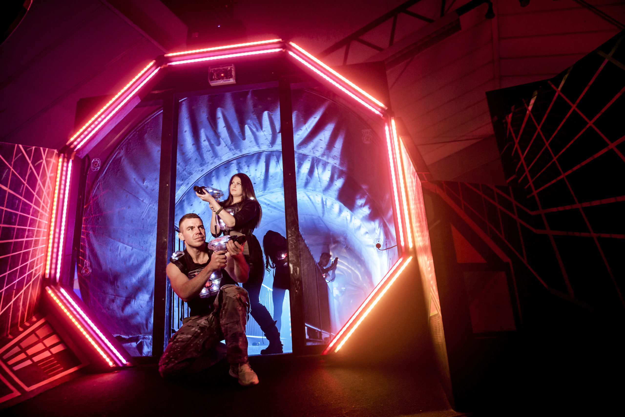 Lasergame – vue du labyrinthe